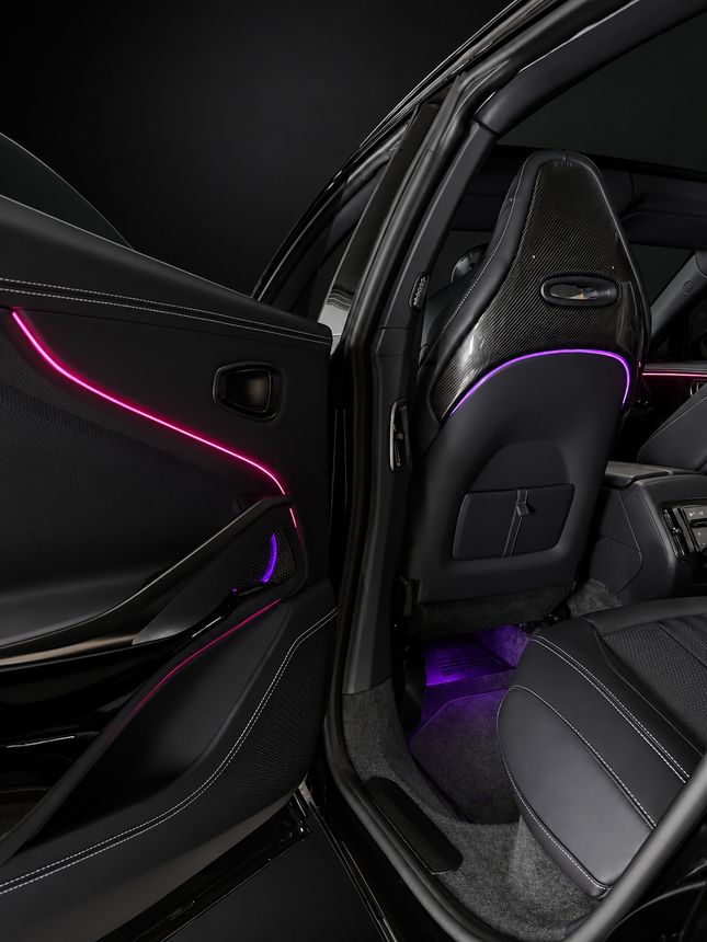 Aston Martin DBX: задняя дверь и спинка переднего сиденья