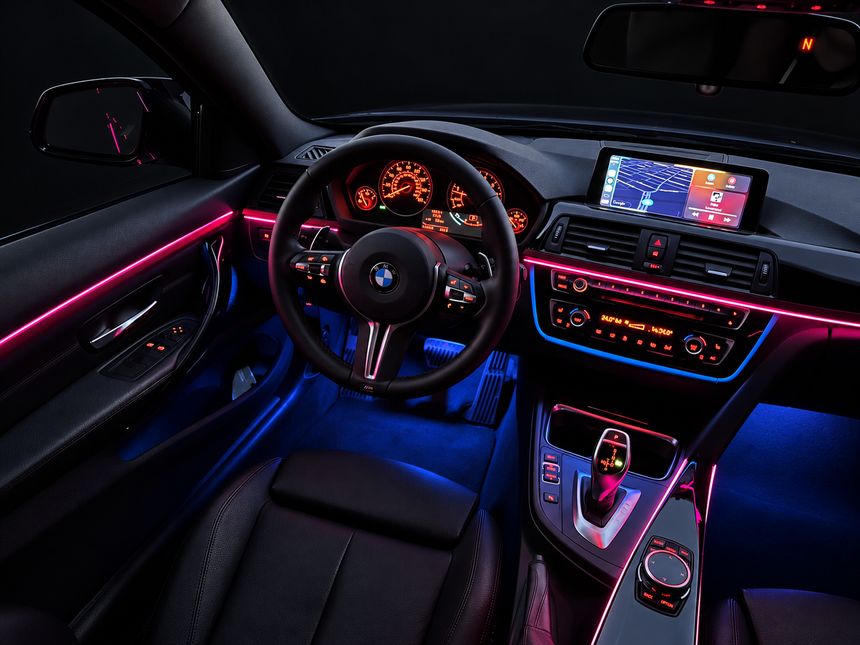 BMW 4 серія: кермо і торпедо, вигляд з водійського місця