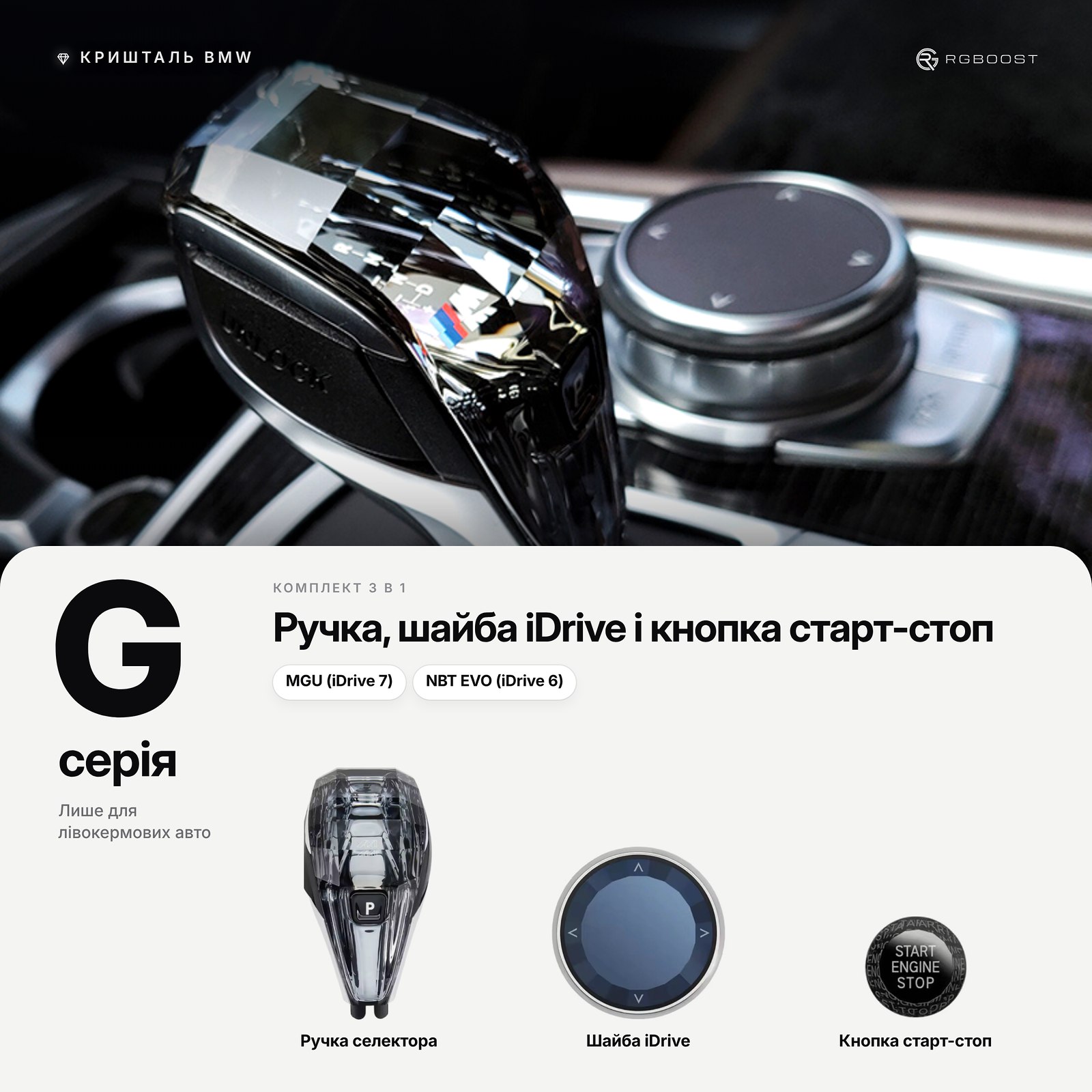 Кришталевий комплект BMW G-серії