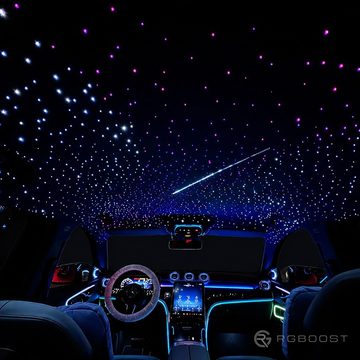 Звёздное небо в потолок авто: Mercedes-Benz с кометой и контурной подсветкой салона